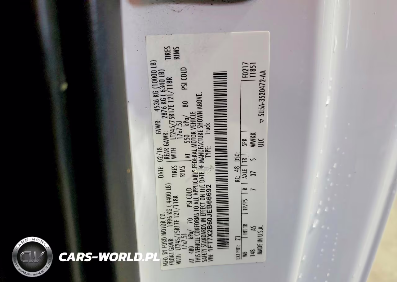 2018 Ford F250 Super Duty VIN:1FT7X2B60JEB66692 - 12