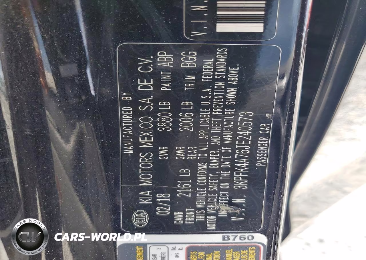 2018 Kia Forte Lx VIN:3KPFK4A76JE240573 - 13