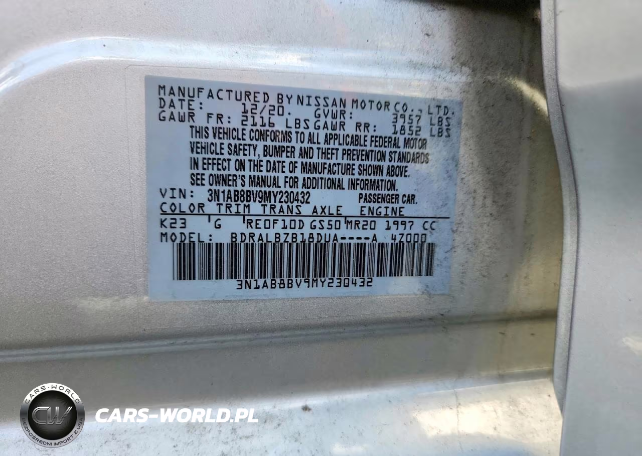 2021 Nissan Sentra S VIN:3N1AB8BV9MY230432 - 12