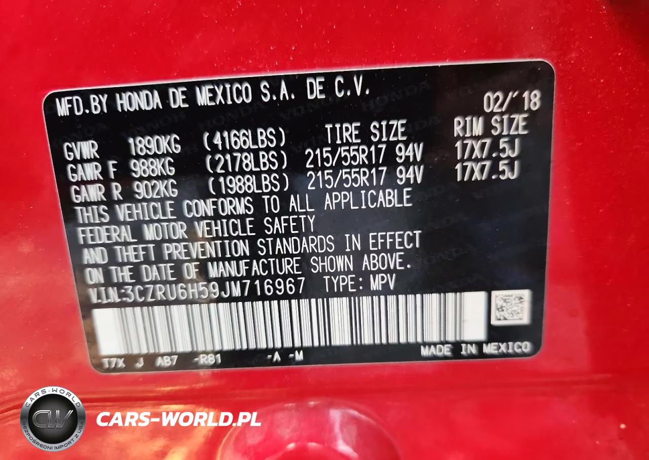 2018 Honda Hr-V Ex VIN:3CZRU6H59JM716967 - 12