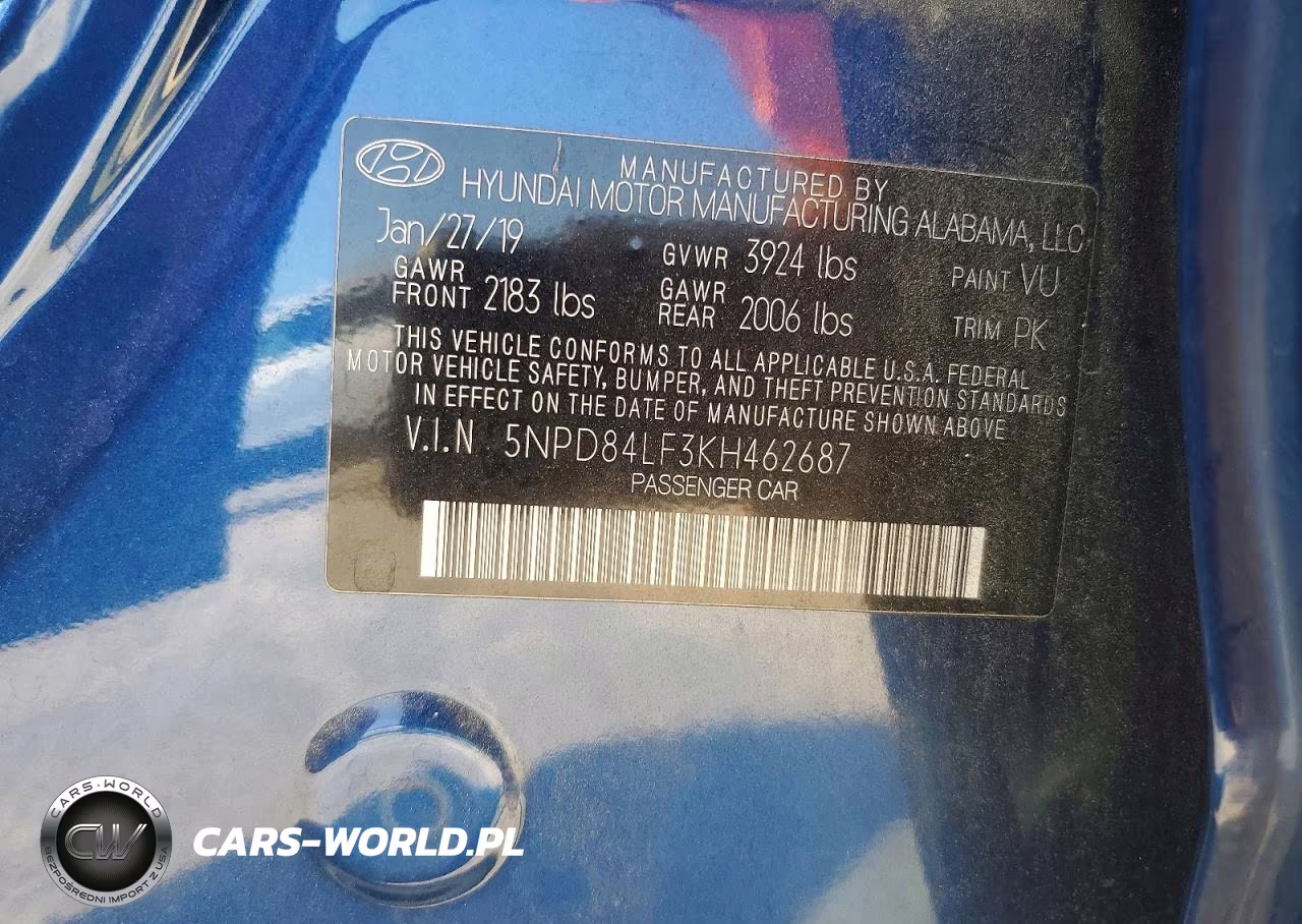 2019 Hyundai Elantra Sel VIN:5NPD84LF3KH462687 - 13