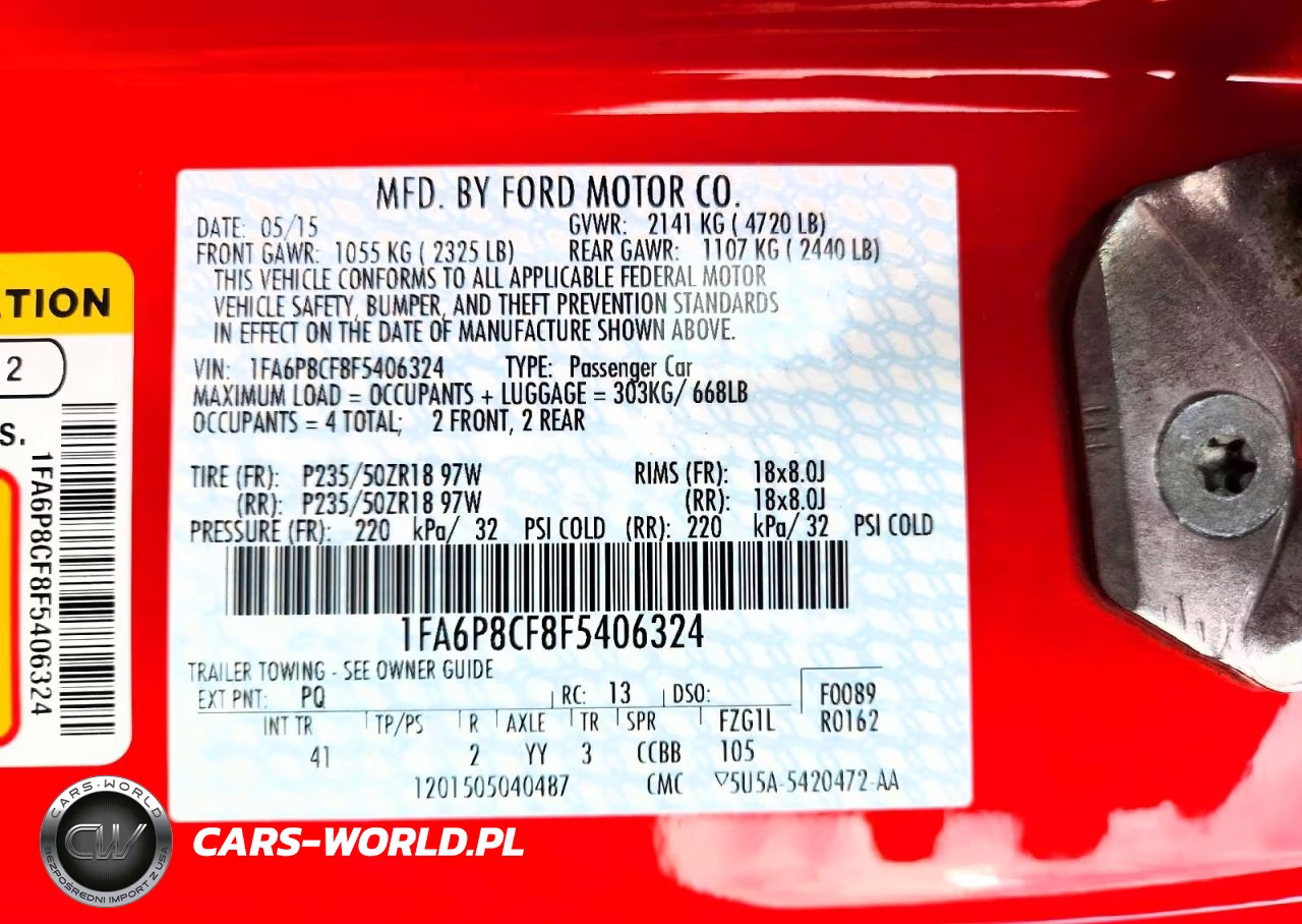 2015 Ford Mustang Gt VIN:1FA6P8CF8F5406324 - 12