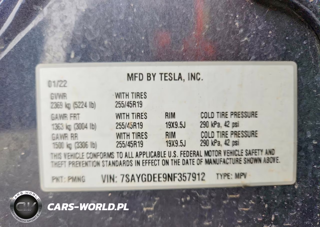 2022 Tesla Model Y VIN:7SAYGDEE9NF357912 - 12