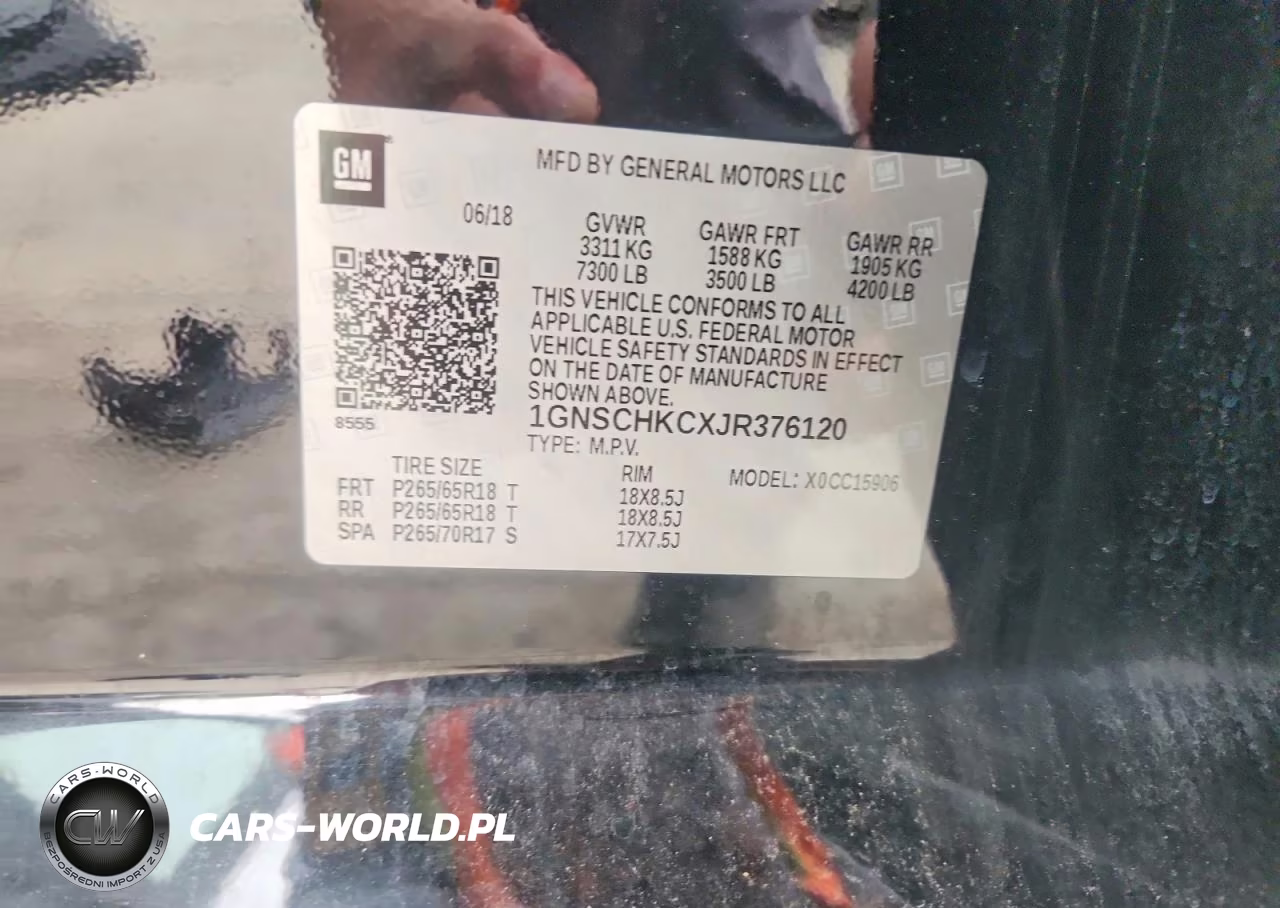 2018 Chevrolet Suburban C1500 Lt VIN:1GNSCHKCXJR376120 - 14