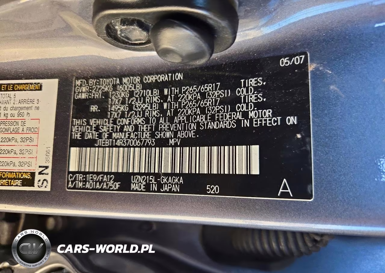 2007 Toyota 4Runner Sr5 VIN:JTEBT14R370067793 - 13
