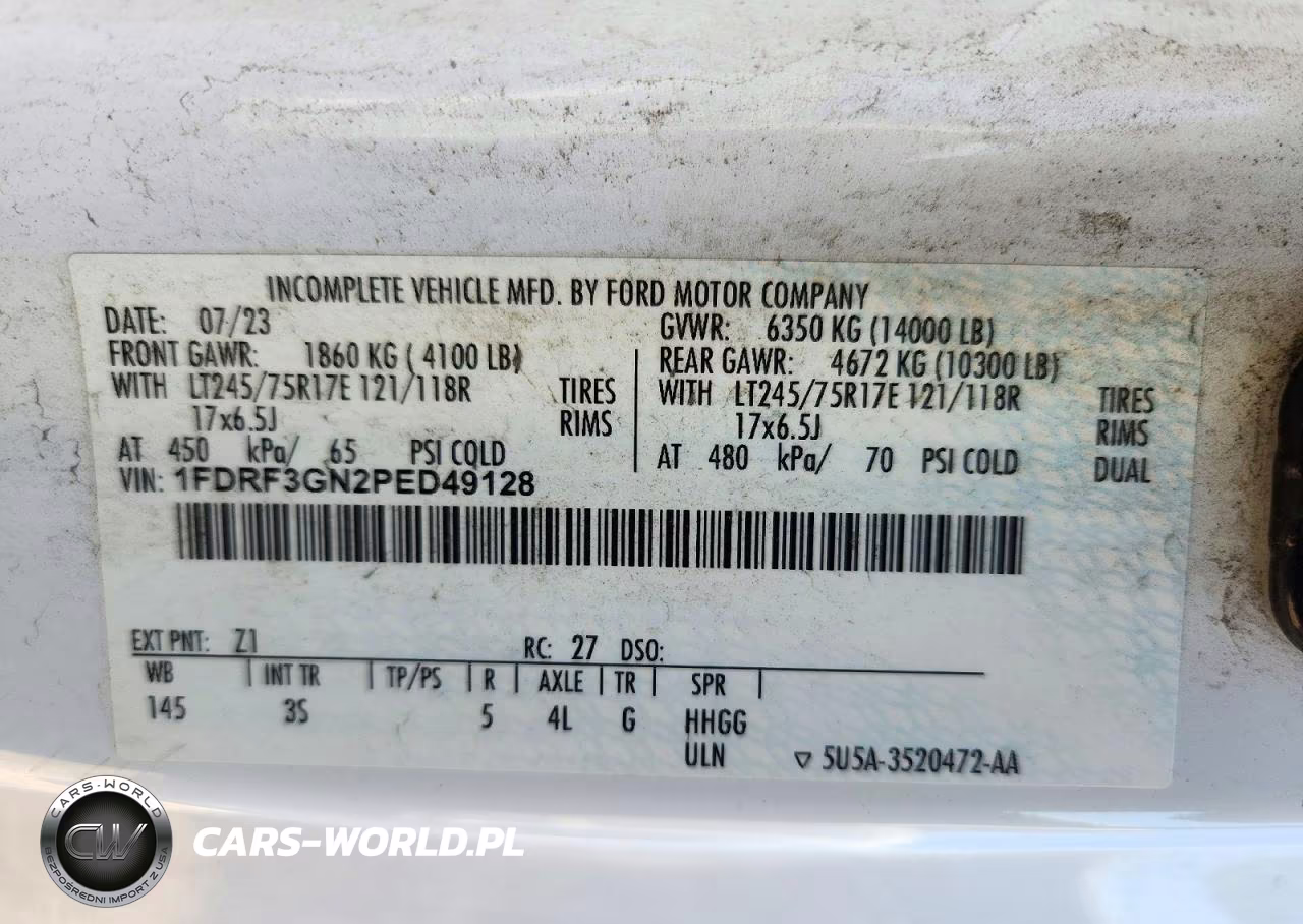 2023 Ford F350 Super Duty VIN:1FDRF3GN2PED49128 - 12
