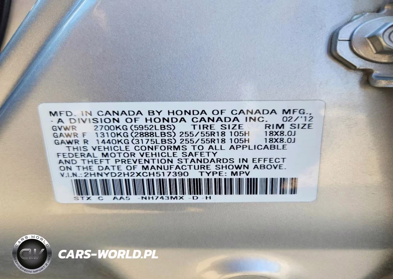 2012 Acura Mdx VIN:2HNYD2H2XCH517390 - 13
