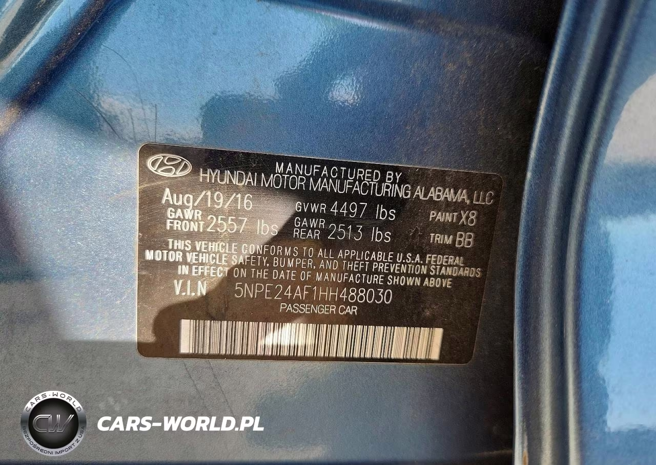 2017 Hyundai Sonata Se VIN:5NPE24AF1HH488030 - 12