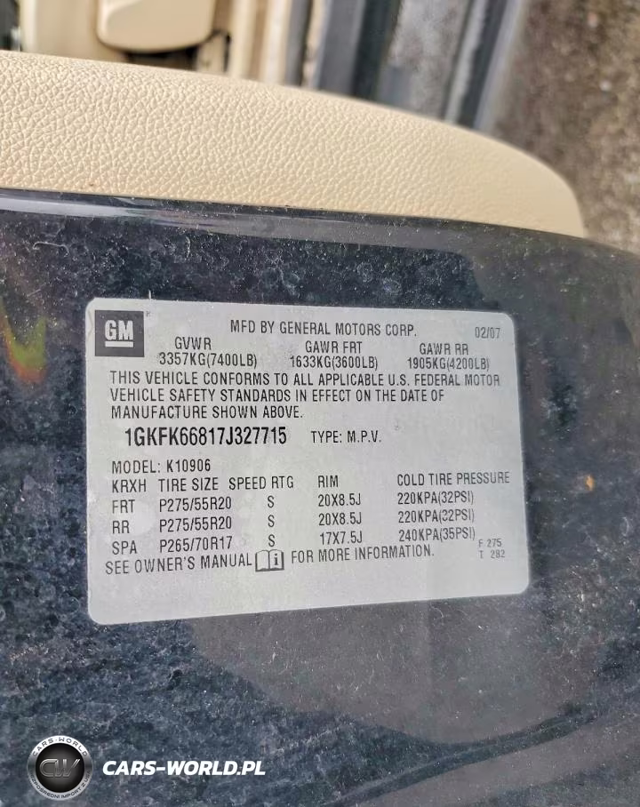 2007 GMC Yukon Xl Denali VIN:1GKFK66817J327715 - 13