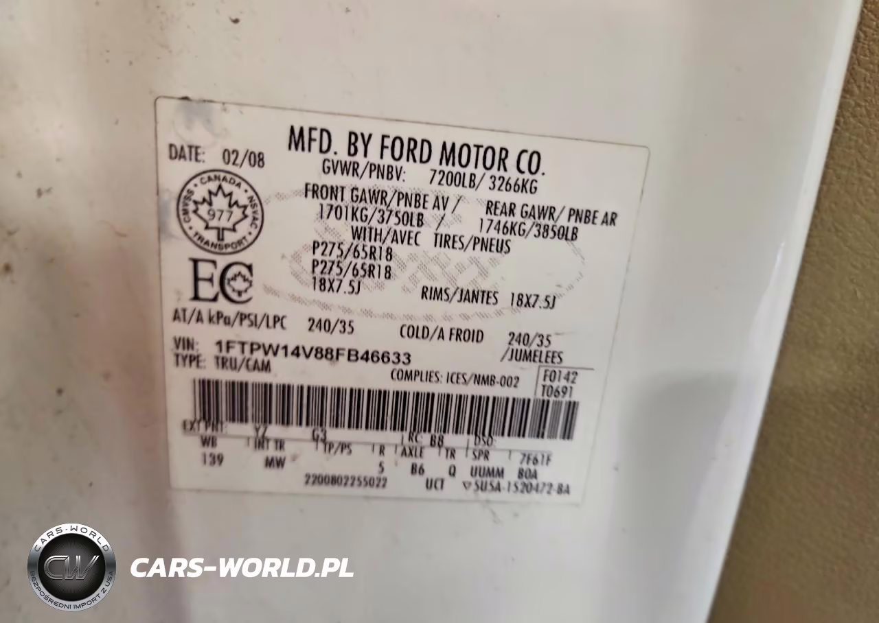 2008 Ford F150 Supercrew VIN:1FTPW14V88FB46633 - 12