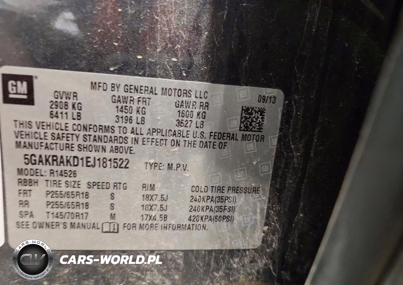 2014 Buick Enclave VIN:5GAKRAKD1EJ181522 - 14
