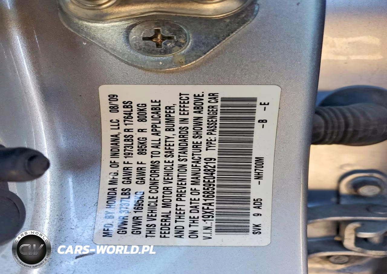 2009 Honda Civic Ex VIN:19XFA16859E048219 - 12