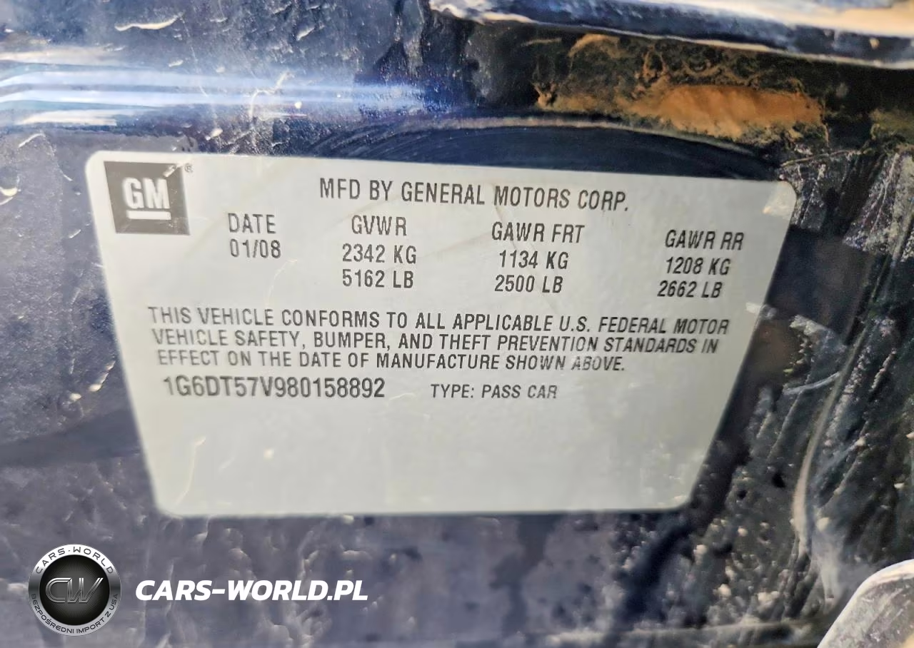 2008 Cadillac Cts Hi Feature V6 VIN:1G6DT57V980158892 - 12
