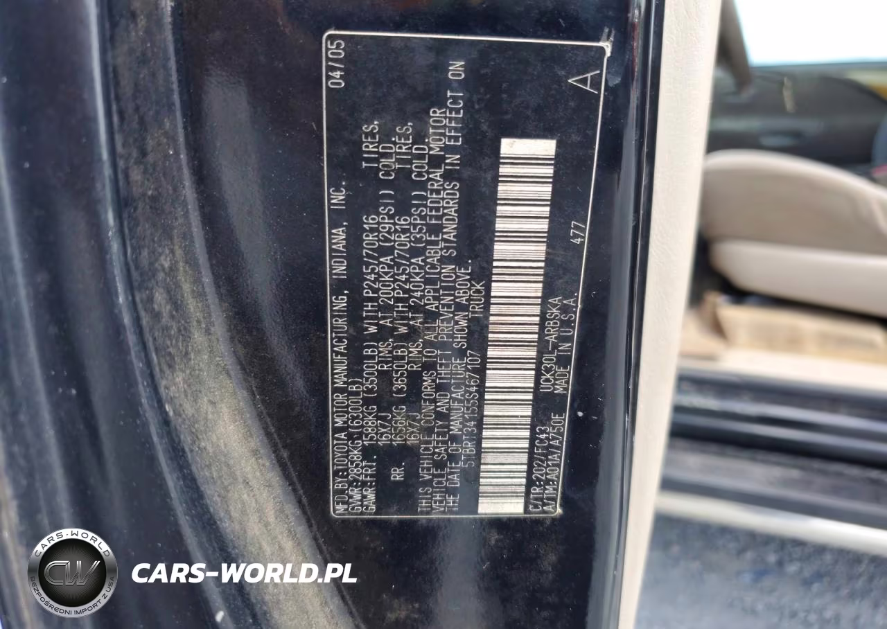 2005 Toyota Tundra Access Cab Sr5 VIN:5TBRT34155S467107 - 12