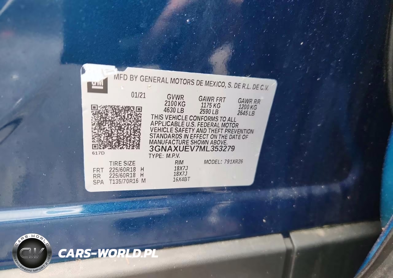 2021 Chevrolet Equinox Lt VIN:3GNAXUEV7ML353279 - 14