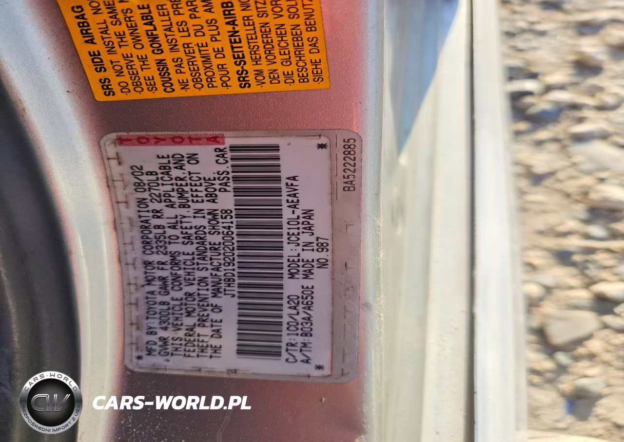 2002 Lexus Is 300 Base VIN:JTHBD192020064158 - 13