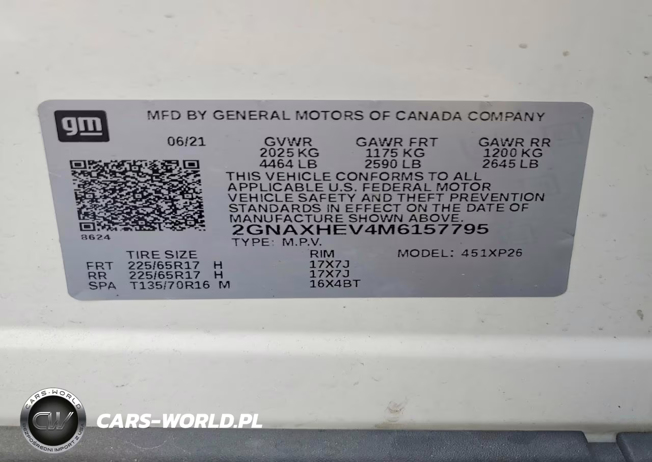 2021 Chevrolet Equinox Ls VIN:2GNAXHEV4M6157795 - 13