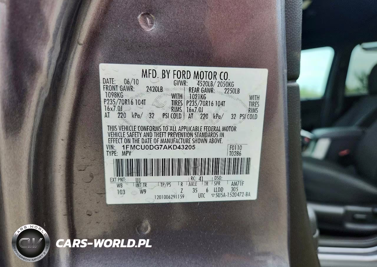 2010 Ford Escape Xlt VIN:1FMCU0DG7AKD43205 - 13