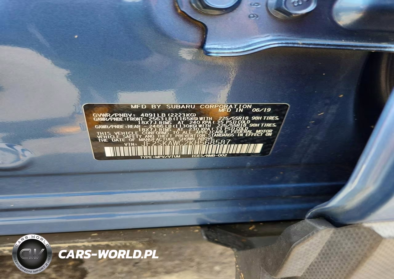 2019 Subaru Forester Touring VIN:JF2SKAWC2KH568587 - 13