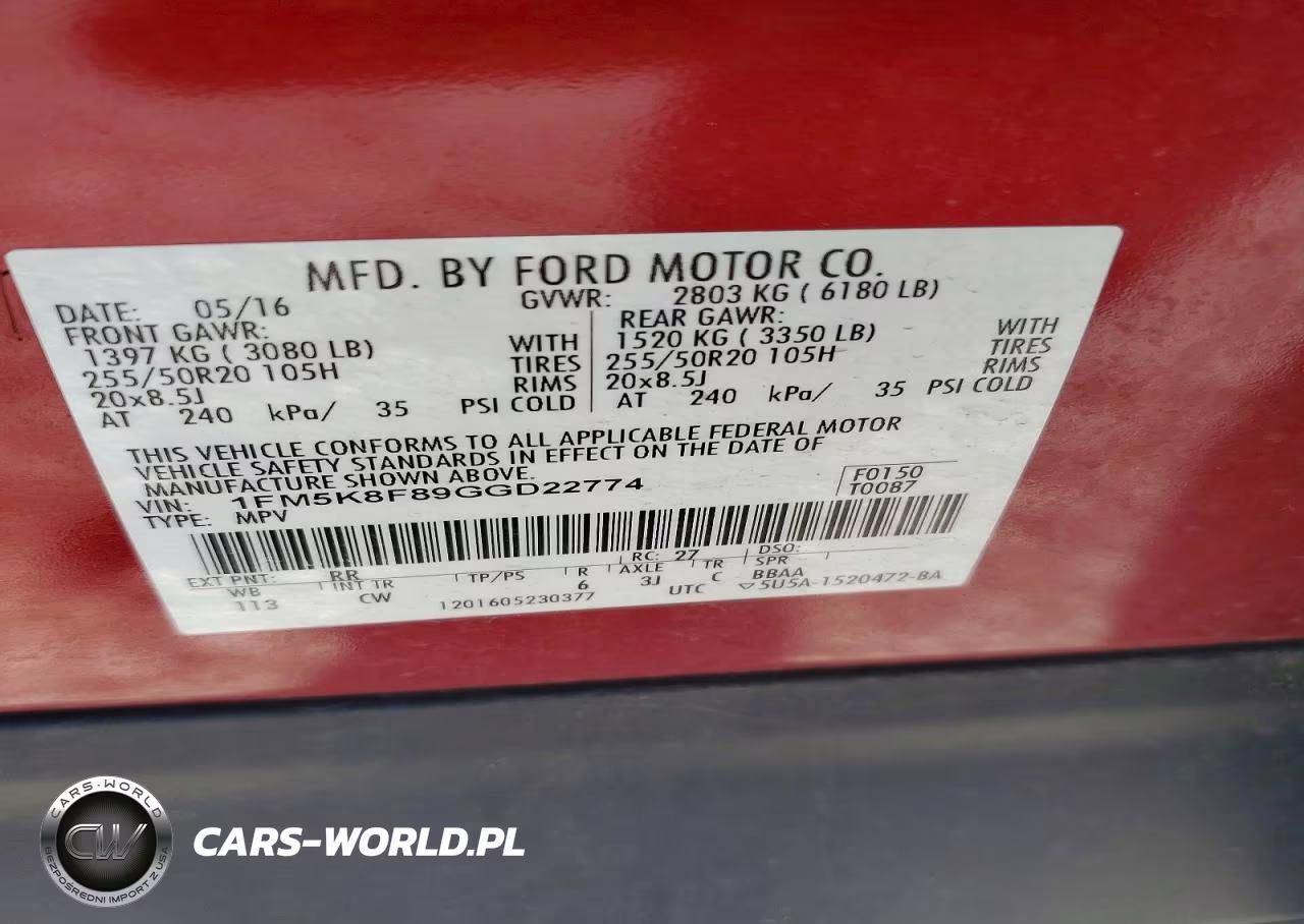 2016 Ford Explorer Limited VIN:1FM5K8F89GGD22774 - 13
