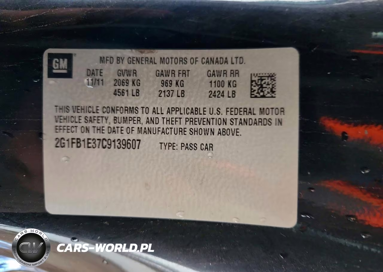 2012 Chevrolet Camaro Lt VIN:2G1FB1E37C9139607 - 12