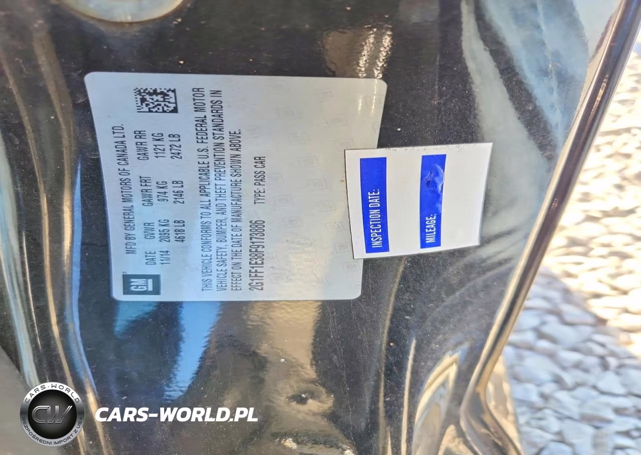 2015 Chevrolet Camaro Lt VIN:2G1FF1E38F9173886 - 12