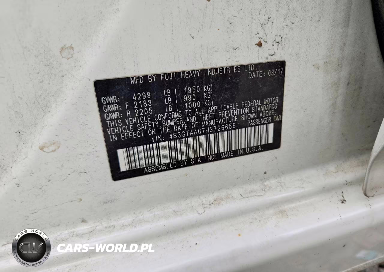 2017 Subaru Impreza VIN:4S3GTAA67H3726656 - 12