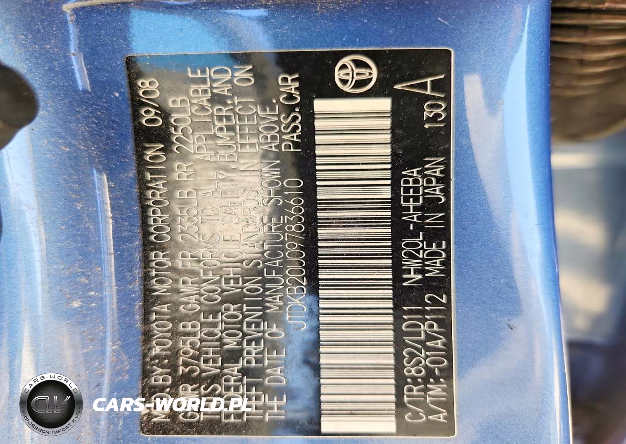 2009 Toyota Prius Base VIN:JTDKB20U097836610 - 12