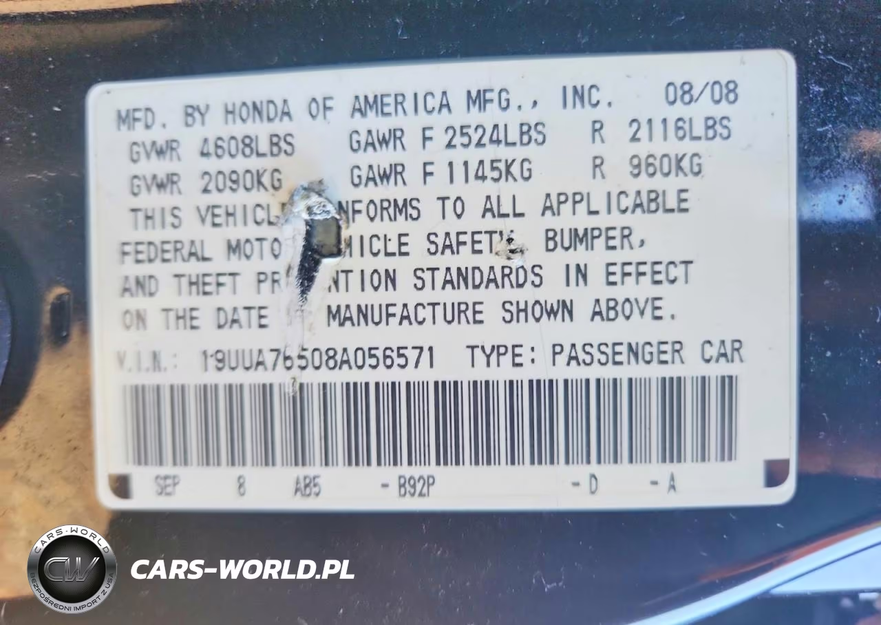 2008 Acura Tl Type S VIN:19UUA76508A056571 - 12