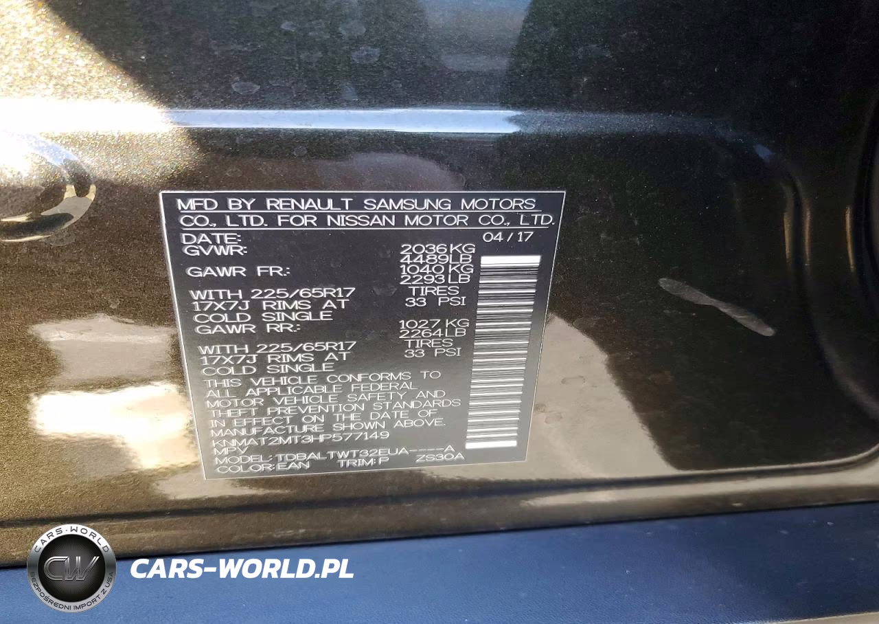 2017 Nissan Rogue Sv VIN:KNMAT2MT3HP577149 - 13