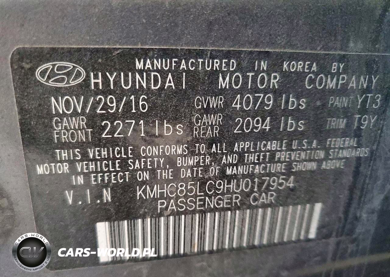 2017 Hyundai Ioniq Limited VIN:KMHC85LC9HU017954 - 12