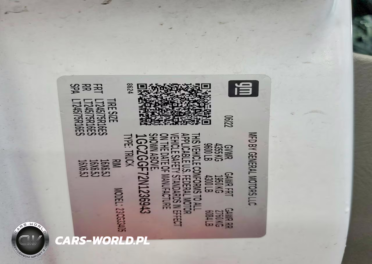 2022 Chevrolet Express G3500 VIN:1GCZGGF72N1236943 - 12