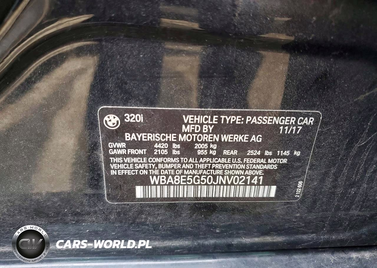 2018 BMW 320 Xi VIN:WBA8E5G50JNV02141 - 12