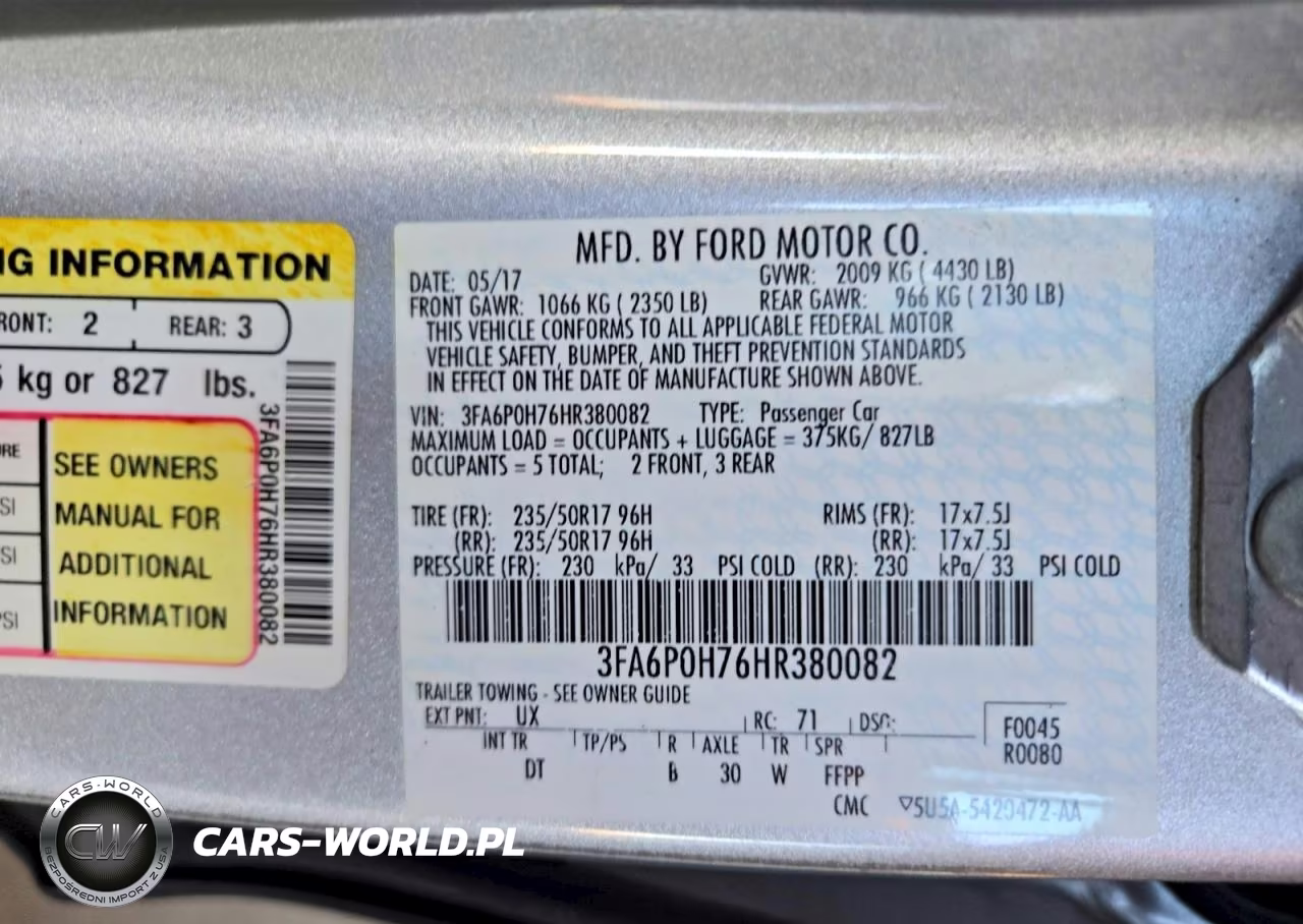 2017 Ford Fusion Se VIN:3FA6P0H76HR380082 - 12