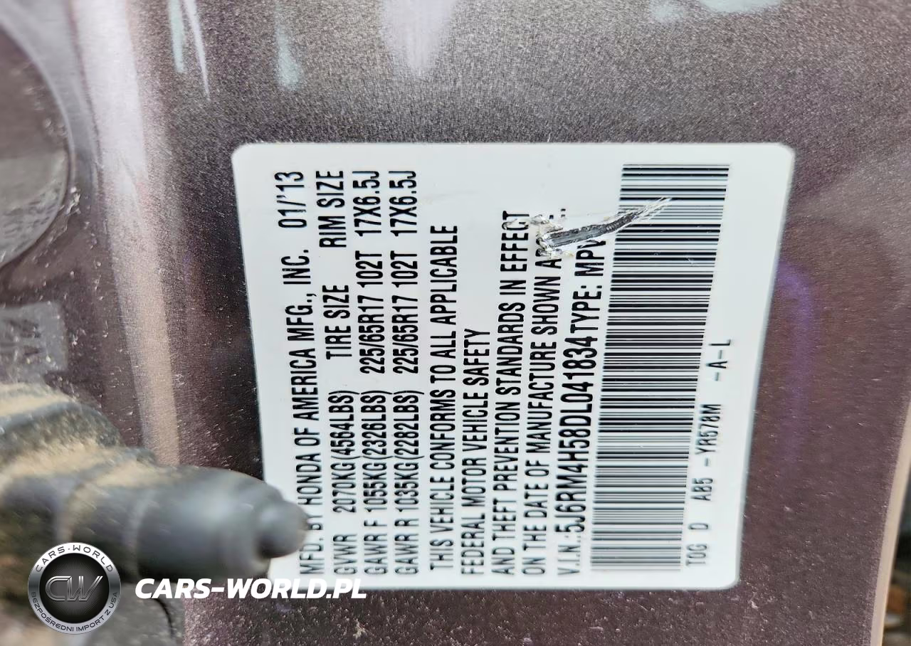 2013 Honda Cr-V Ex VIN:5J6RM4H58DL041834 - 12