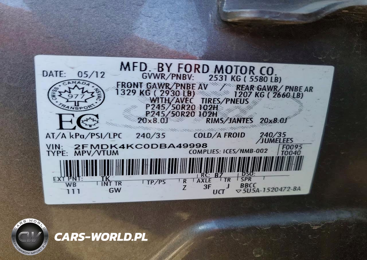 2013 Ford Edge Limited VIN:2FMDK4KC0DBA49998 - 13