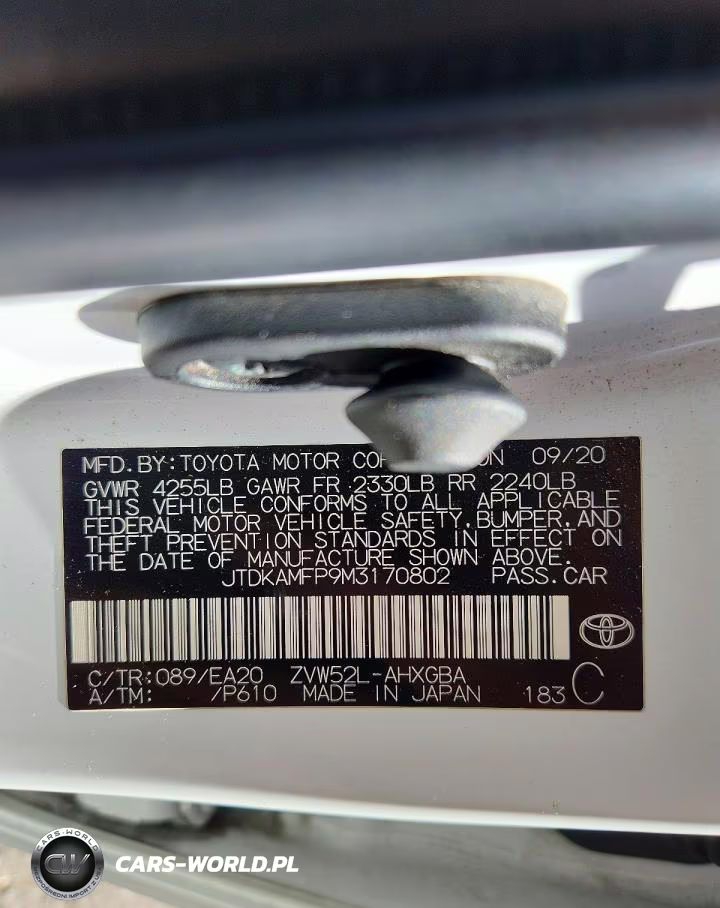 2021 Toyota Prius Prime Xle VIN:JTDKAMFP9M3170802 - 12