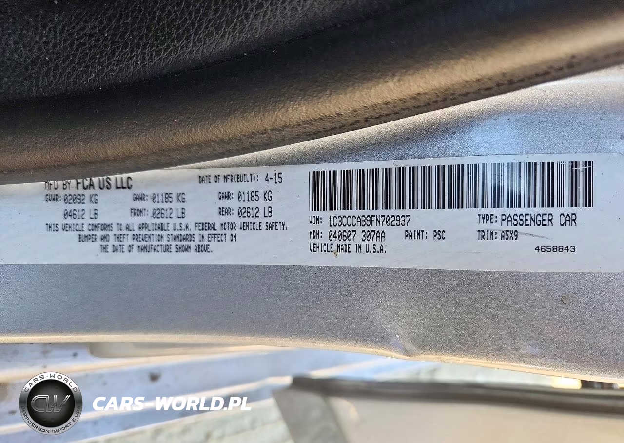 2015 Chrysler 200 Limited VIN:1C3CCCAB9FN702937 - 12