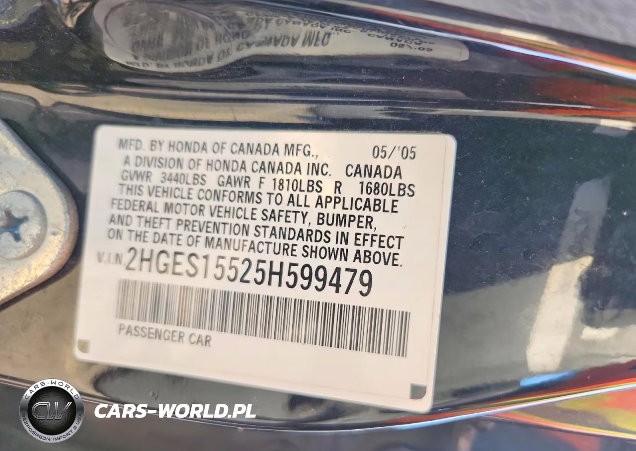 2005 Honda Civic Lx VIN:2HGES15525H599479 - 12