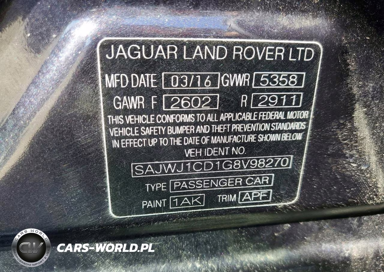 2016 Jaguar Xj VIN:SAJWJ1CD1G8V98270 - 13