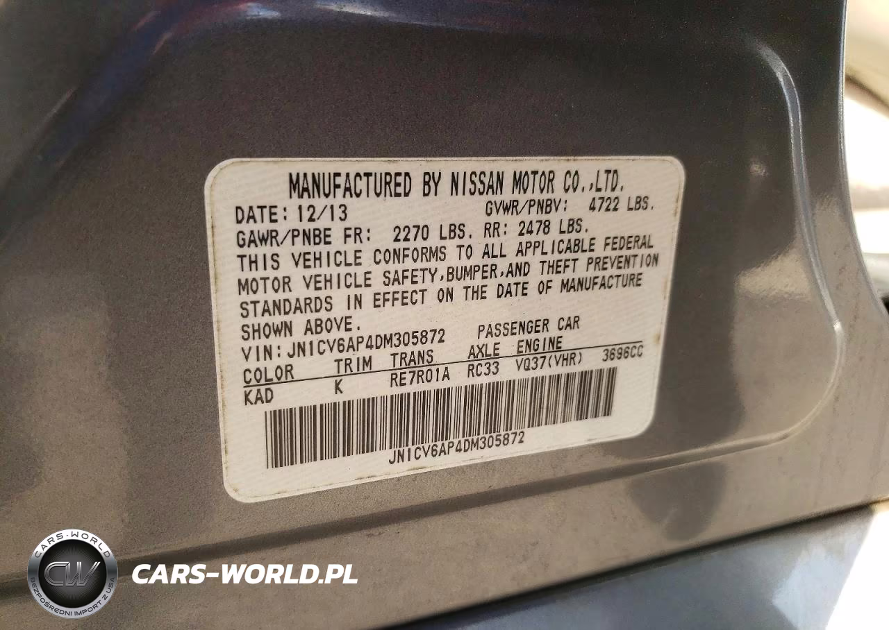 2013 Infiniti G37 Sedan Journey VIN:JN1CV6AP4DM305872 - 12