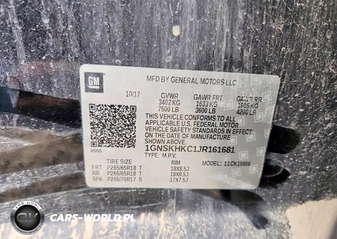 2018 Chevrolet Suburban K1500 Lt VIN:1GNSKHKC1JR161681 - 13