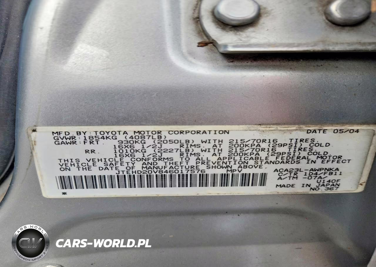 2004 Toyota Rav4 Base VIN:JTEHD20V846017576 - 13