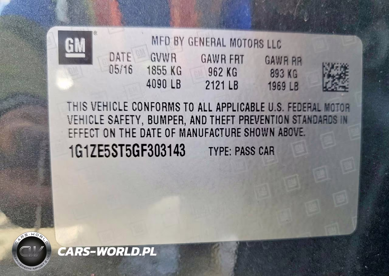 2016 Chevrolet Malibu Lt VIN:1G1ZE5ST5GF303143 - 12
