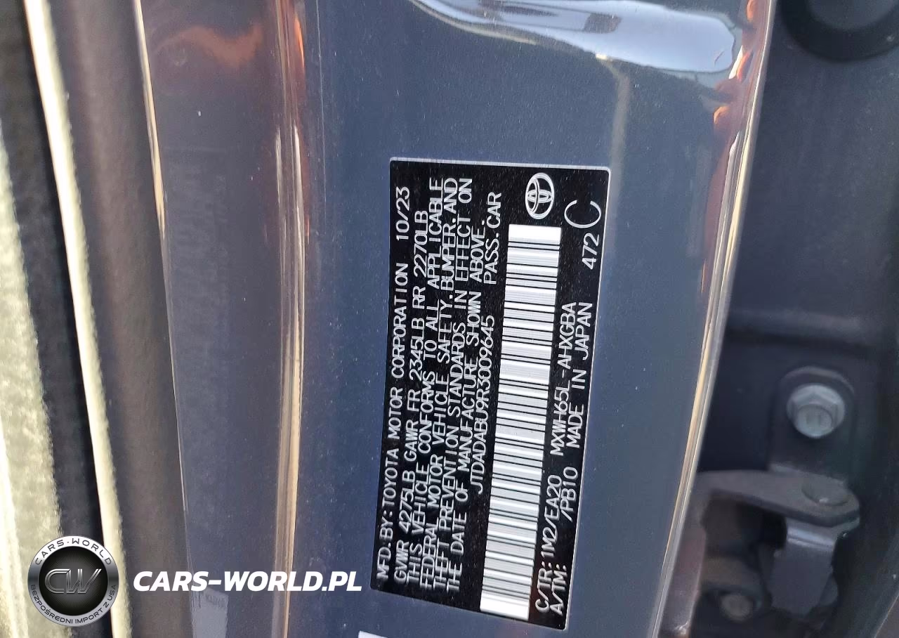 2024 Toyota Prius Xle VIN:JTDADABU9R3009645 - 12