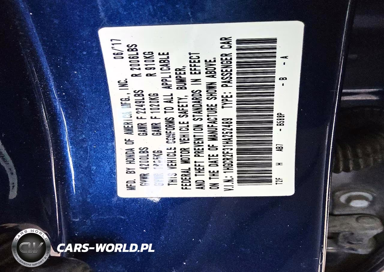 2017 Honda Accord Lx VIN:1HGCR2F31HA252489 - 13