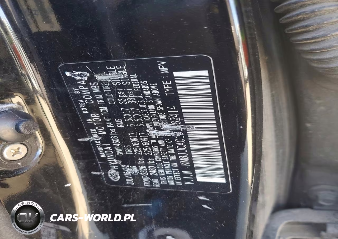 2013 Hyundai Tucson Gls VIN:KM8JUCAC1DU582414 - 12