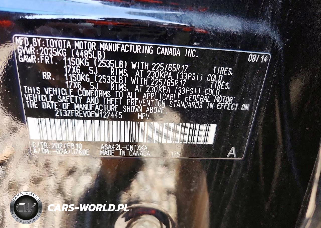 2014 Toyota Rav4 Le VIN:2T3ZFREV0EW127445 - 13