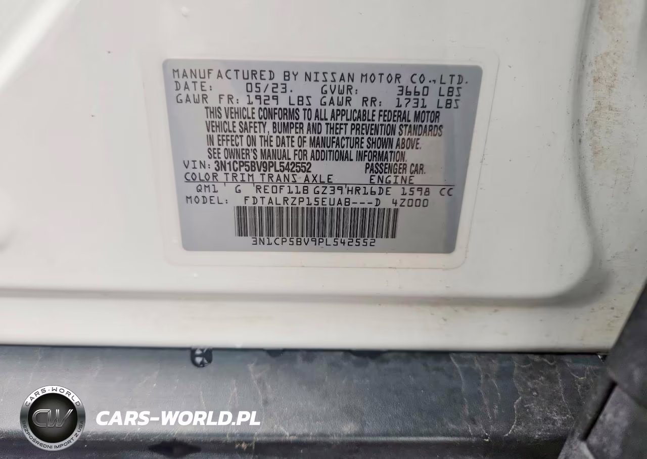 2023 Nissan Kicks S VIN:3N1CP5BV9PL542552 - 12
