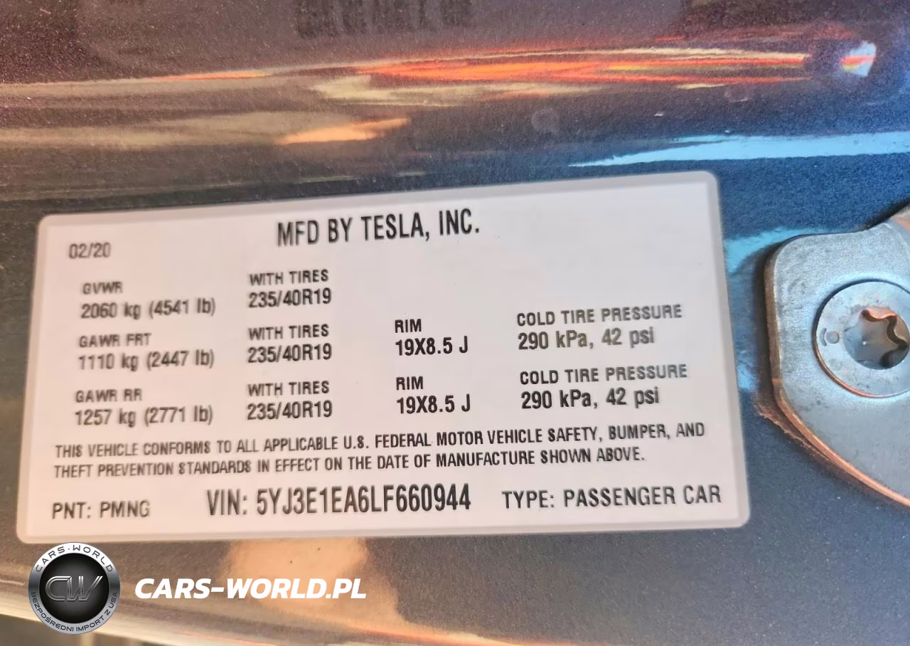 2020 Tesla Model 3 VIN:5YJ3E1EA6LF660944 - 12